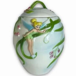 Disney Cookie Jar - Tinker Bell With Flowering Vines - RETIRED