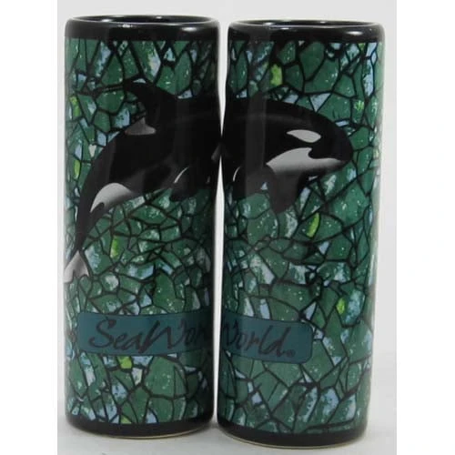 SeaWorld Tall Shooter Shot Glass - Mosaic Whale