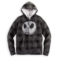 Disney Adult Sweatshirt Hoodie Jacket - Jack Skellington With Gray