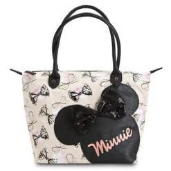 Disney Parks Loungefly Satchel Bag - Minnie Mouse Bows Canvas Tote