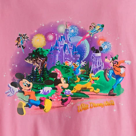 Disney Ladies Shirt - Storybook Mickey And Friends - Pink - Image 2