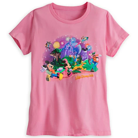 Disney Ladies Shirt - Storybook Mickey And Friends - Pink