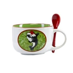 SeaWorld Coffee Cup - Holiday Latte Mug With Spoon