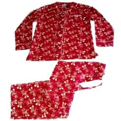 Disney Pajamas And Pants - Winter Holiday Mickey Mouse Red & White