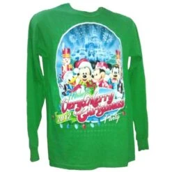 Disney Adult Shirt - 2012 Mickey's Very Merry Christmas Party - Green