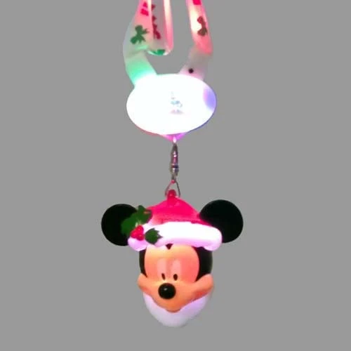 Disney Holiday Lanyard - Christmas Light-Up Santa Mickey - Image 2