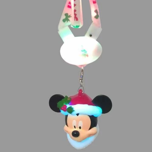 Disney Holiday Lanyard - Christmas Light-Up Santa Mickey - Image 3