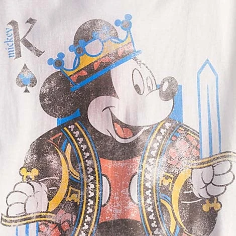 Disney Adult Shirt - Mickey Mouse Tee - Card Play - Image 2