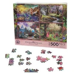 Disney Thomas Kinkade Puzzle Set - Set #3 Ariel, Cinderella, Aurora, Snow White