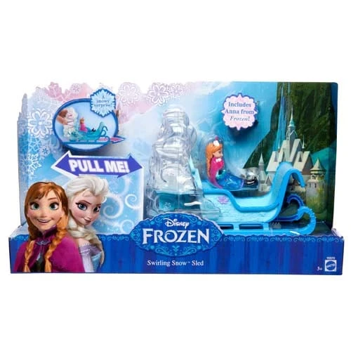 Disney Figurine Set - Frozen Swirling Snow Sled Playset