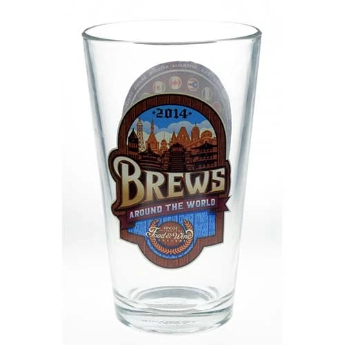 Disney Pint Glass - Food & Wine Festival 2014 - Brews Around The World