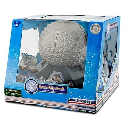 Disney Figurine Set - Monorail - Spaceship Earth Epcot - RETIRED