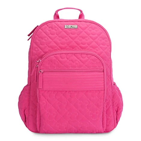 Disney Vera Bradley Bag - Mickey Icon Campus Backpack - Fuchsia