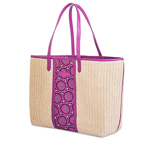 Disney Vera Bradley Bag - Plums Up - Straw Tote - Image 2
