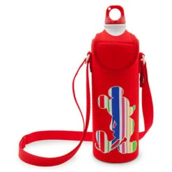 Disney Water Bottle - Summer Fun Stripes - Red