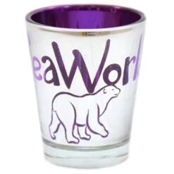 SeaWorld - Shot Glass - Metallic - Purple - Polar Bear