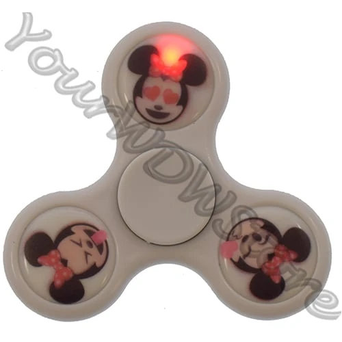 Disney Light Up Toy - Fidget Spinner - Emoji Minnie White - Image 2