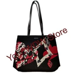Disney Vera Bradley Bag - Painted Rose Alice Iconic Vera Tote - Black