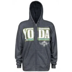 Disney ADULT Hoodie - Star Wars Yoda Zip Up Jacket
