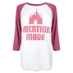 Disney Ladies Shirt - Fantasyland Castle Raglan ''Vacation Mode''
