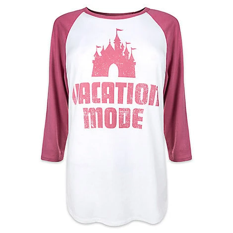 Disney Ladies Shirt - Fantasyland Castle Raglan ''Vacation Mode''