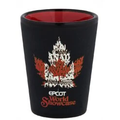 Disney Epcot Canada Maple Leaf Flag Mini Glass