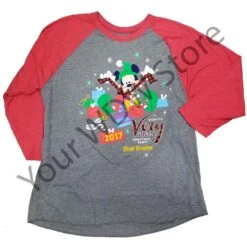 Disney Adult Long Sleeve Shirt - Very Merry Christmas Party Tee 2017