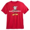 Disney ADULT Shirt - Santa Mickey Mouse - Red