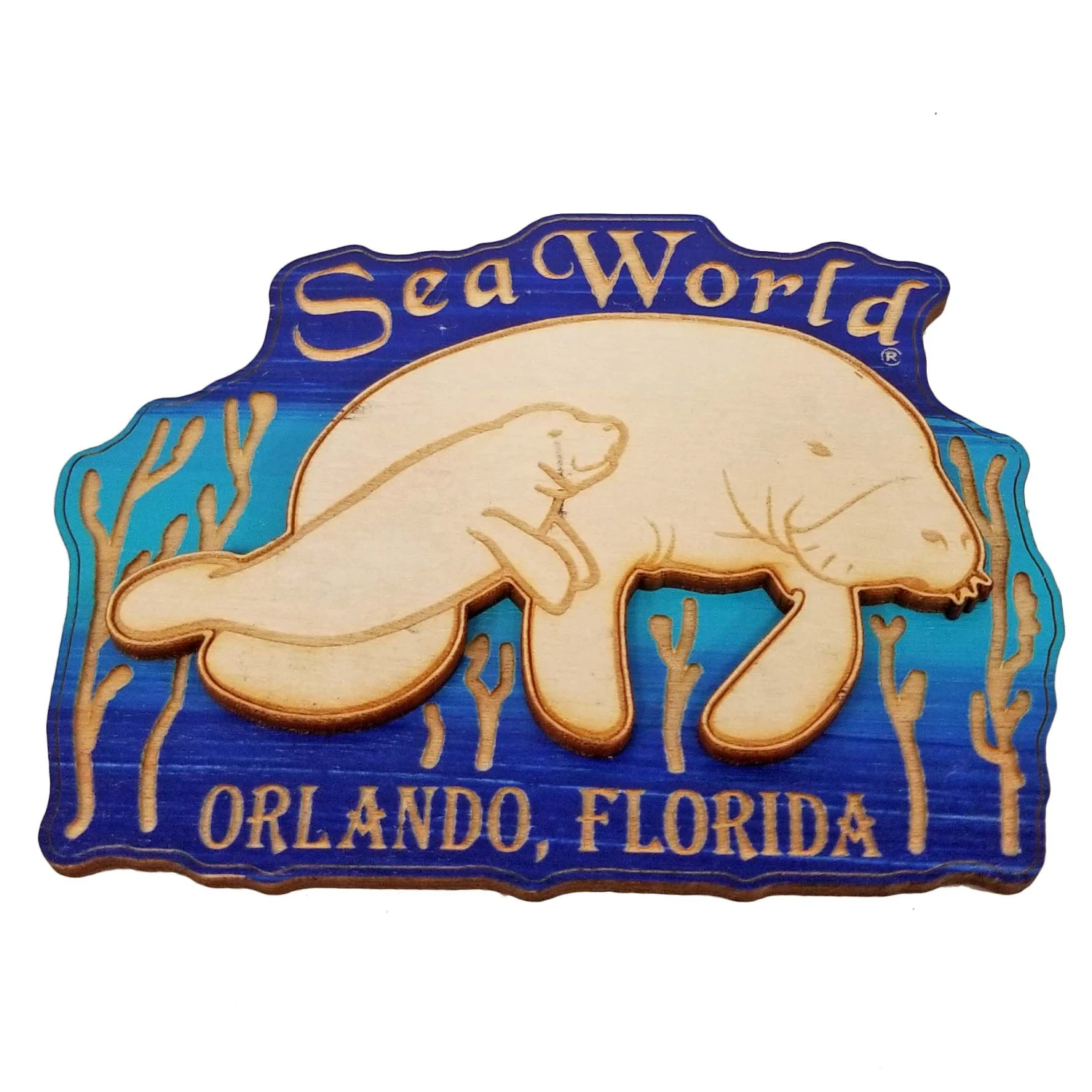 SeaWorld Magnet - SeaWorld Orlando Manatee Mom And Baby