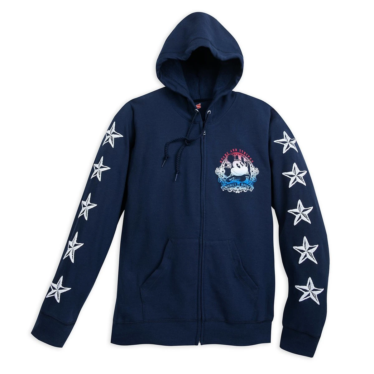 Disney Adult Hoodie - Mickey Mouse Americana Zip Hoodie