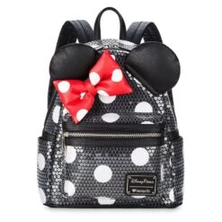 Disney Parks Loungefly Mini Backpack - Minnie Mouse Bow - Sequin