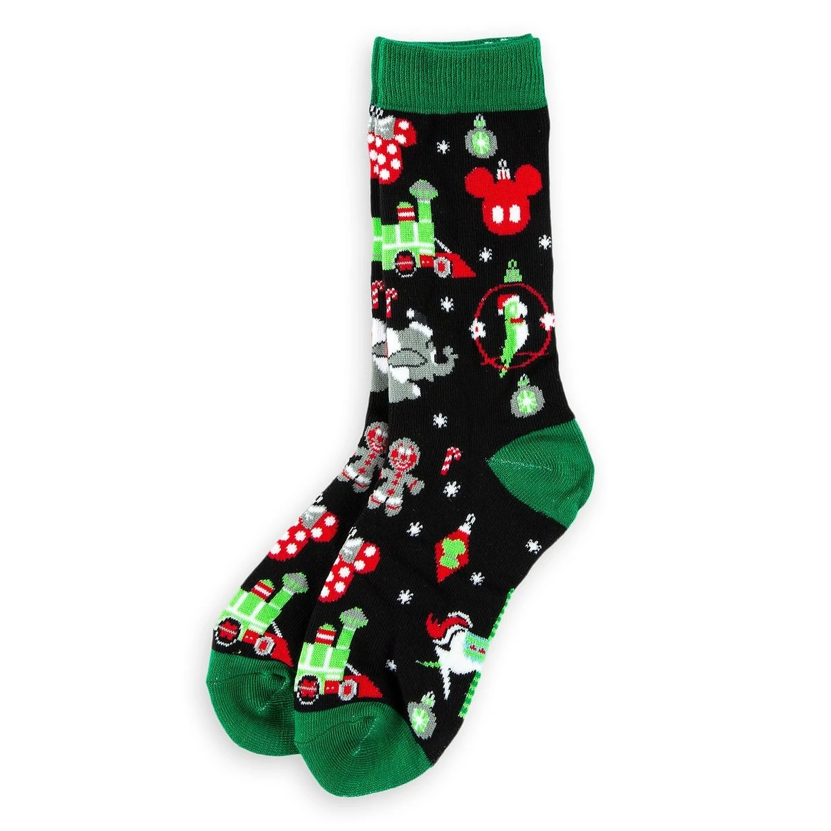 Disney Adult Socks - Holiday 2018 Ornament - Green / Black - Image 3