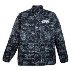 Disney Men's Jacket - Star Wars Blueprint Quilted Jacket