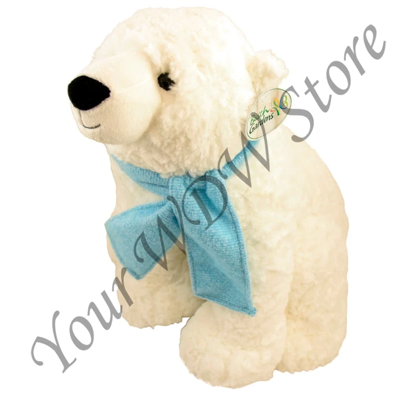 Busch Gardens Plush - Super Soft Polar Bear With Blue Scarf