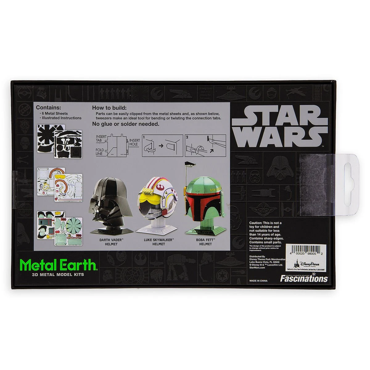 Disney 3D Model Kit - Metal Earth - Star Wars Helmet Pack - Darth Vader - Image 3