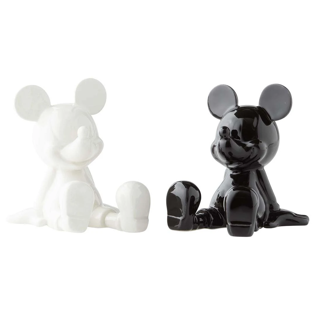 Enesco Disney Salt And Pepper Shaker Set - Black And White Mickey Mouse