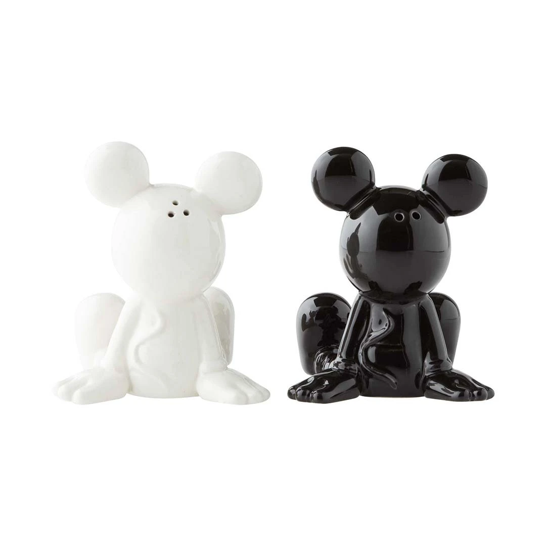 Enesco Disney Salt And Pepper Shaker Set - Black And White Mickey Mouse - Image 2