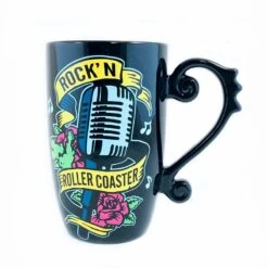 Disney Mug - Rock'N Roller Coaster - Mickey Silhouette W/ Roses