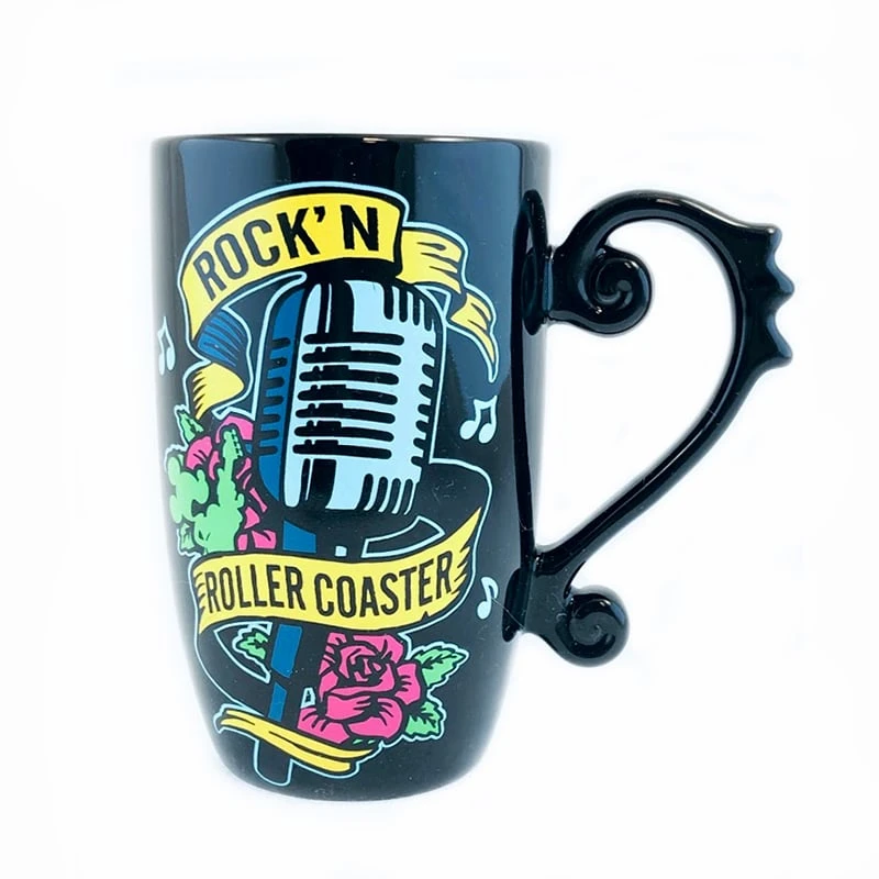 Disney Mug - Rock'N Roller Coaster - Mickey Silhouette W/ Roses