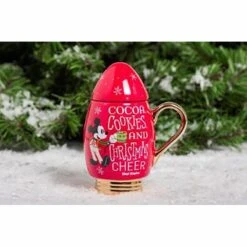 Disney Coffee Cup Mug W/ Lid - Christmas Bulb - Mickey's Very Merry Christmas Party
