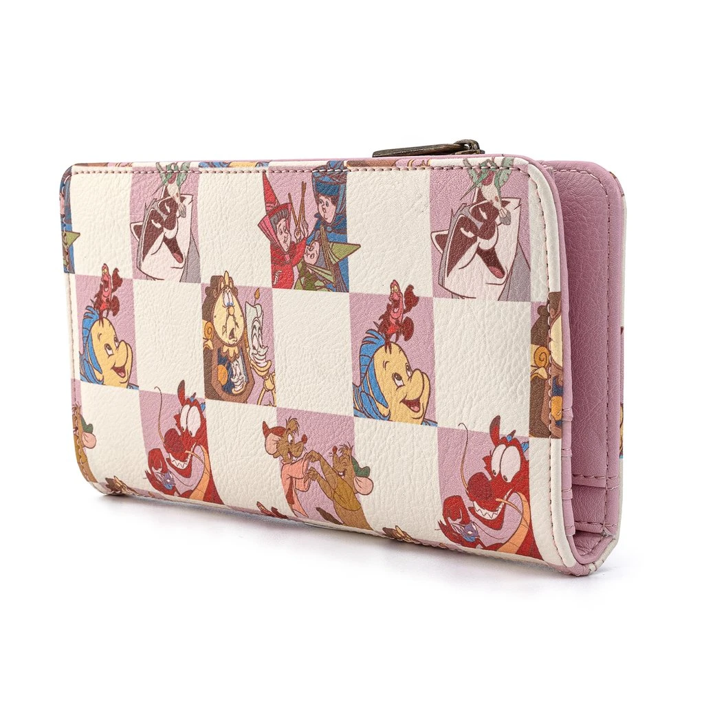 Disney Loungefly Wallet - Disney Princesses Sidekicks - Rose Checker Flap Wallet - Image 2