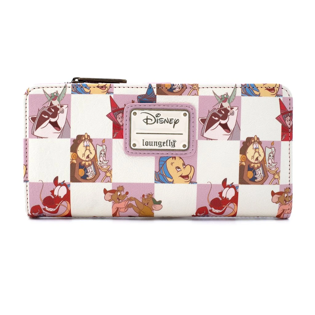 Disney Loungefly Wallet - Disney Princesses Sidekicks - Rose Checker Flap Wallet - Image 4