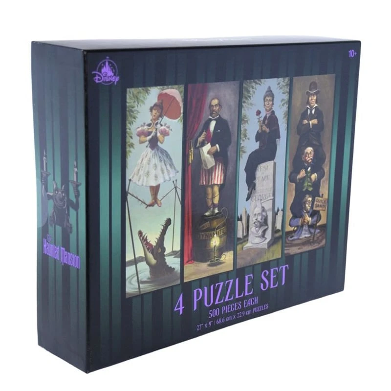 Disney Parks Puzzle - The Haunted Mansion Stretch Room - 4 Puzzle Set - 500 Piece Each