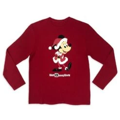 Disney Adult Shirt - Walt Disney World Santa Mickey Thermal