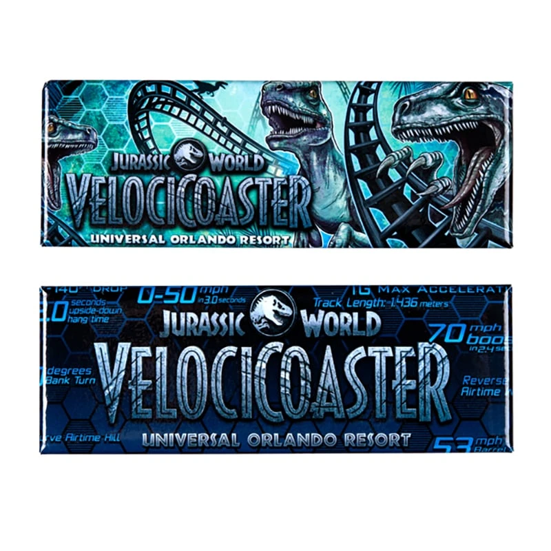 Universal Studios Magnet Set - Jurassic World - VelociCoaster