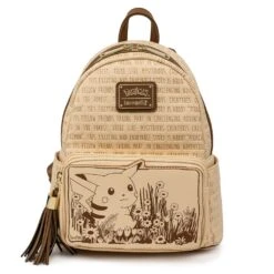 Pokemon Loungefly Mini Backpack - Pikachu Sepia