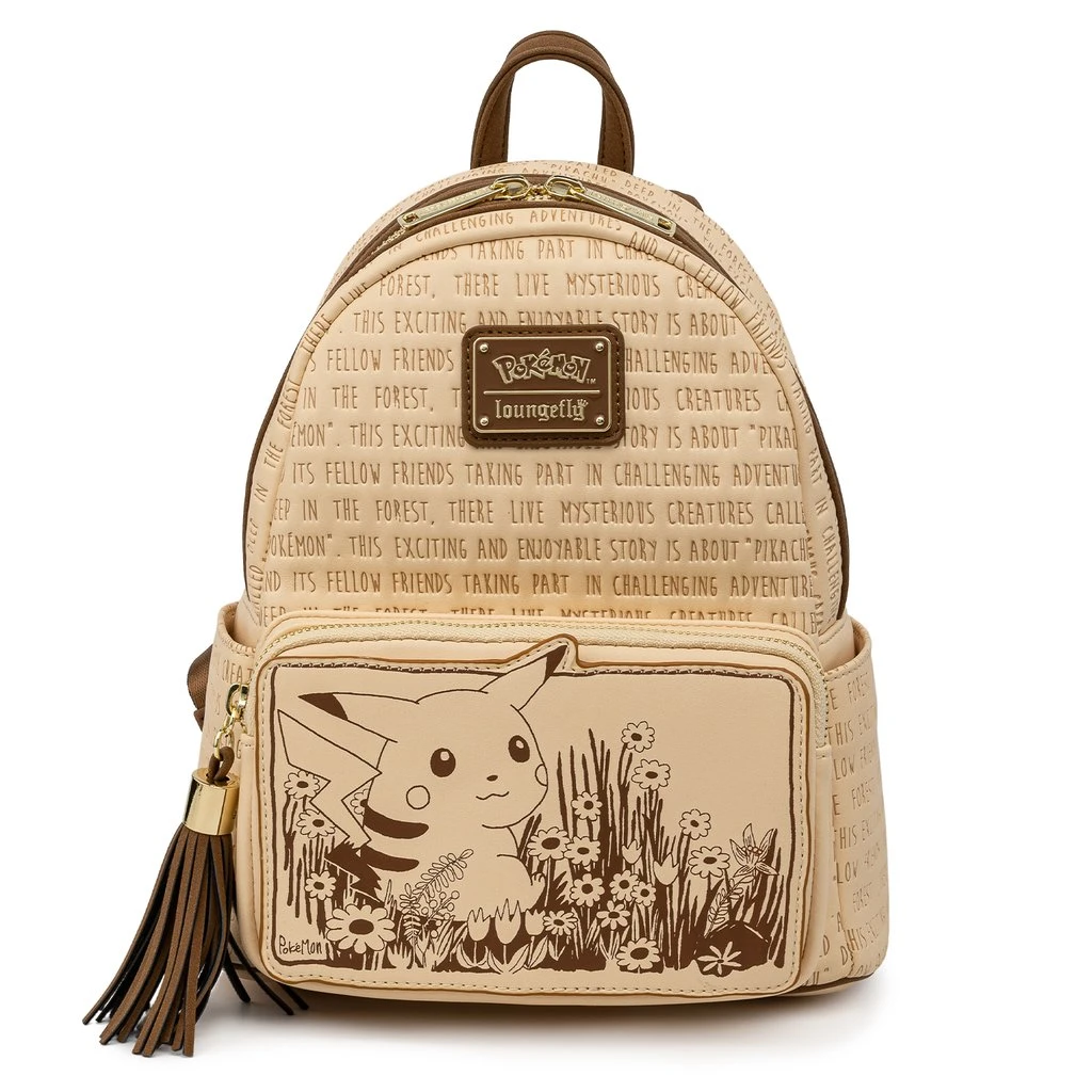 Pokemon Loungefly Mini Backpack - Pikachu Sepia