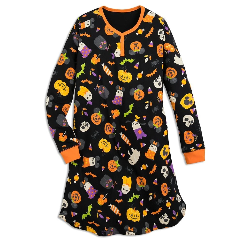 Disney Women's Nightshirt - Halloween Mickey Pumpkin