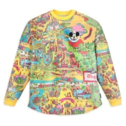 Disney Adult Spirit Jersey - 50th Anniversary - Retro Magic Kingdom Park Map