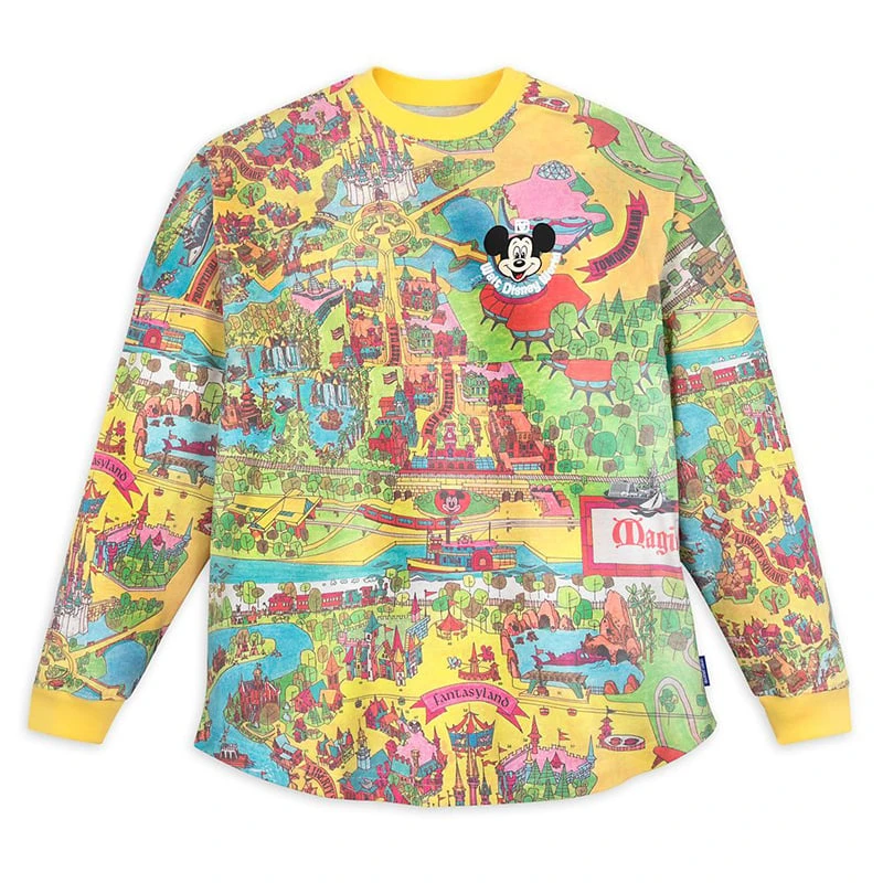 Disney Adult Spirit Jersey - 50th Anniversary - Retro Magic Kingdom Park Map